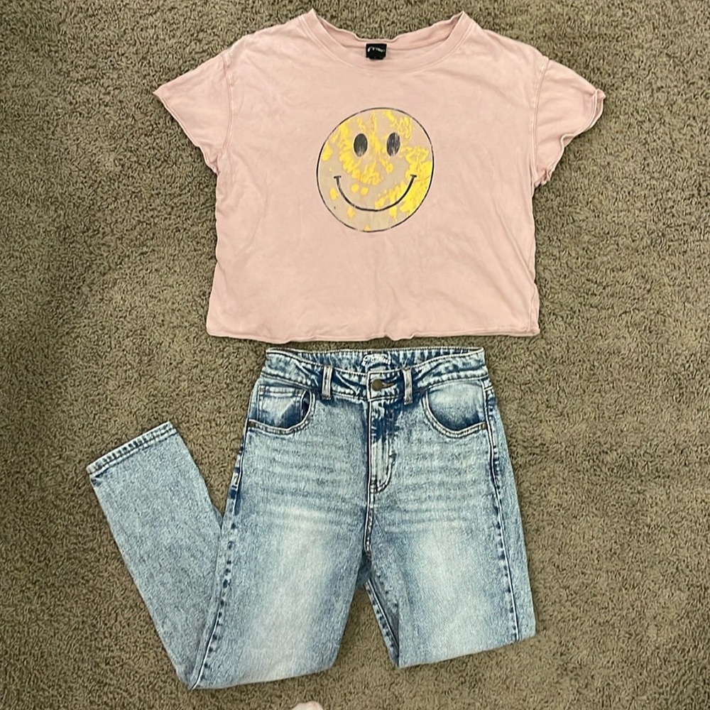 Art Class Smiley Tee Girls L (10/12)